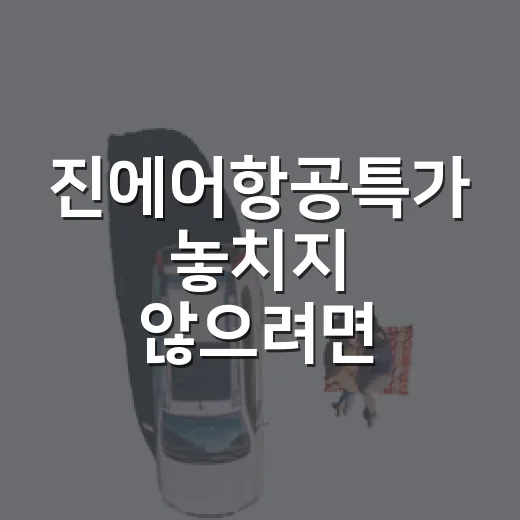 진에어항공특가 놓치지 않으려면 이렇게 확인하세요 - 요약