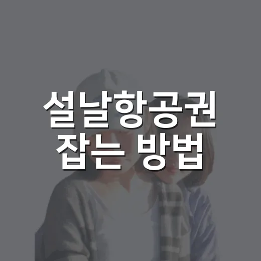 설날항공권 잡는 방법, 연휴 날짜부터 공항 동선까지 이렇게 보면 덜 헤맵니다 - 요약