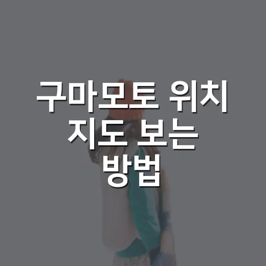 구마모토 위치 지도 보는 방법, 처음 가도 동선 잡기 쉽게 - 요약