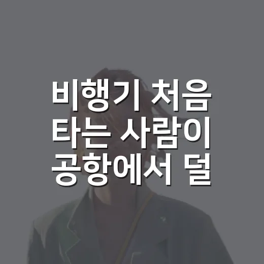 비행기 처음 타는 사람이 공항에서 덜 헤매는 방법 - 요약