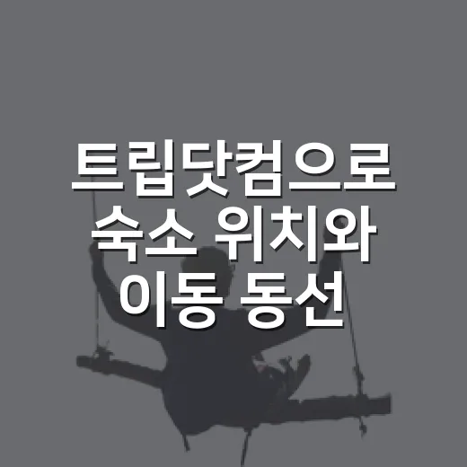 트립닷컴으로 숙소 위치와 이동 동선 잡는 방법 - 요약