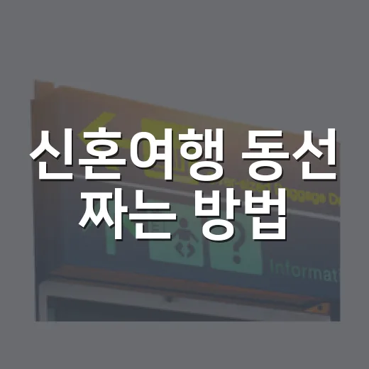신혼여행 동선 짜는 방법, 길치도 덜 헤매려면 이렇게 - 요약