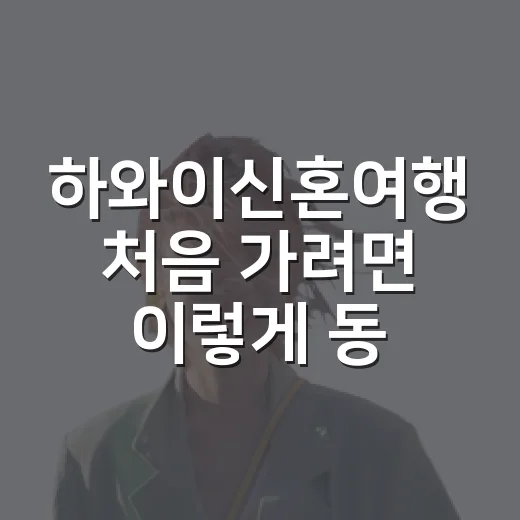 하와이신혼여행 처음 가려면 이렇게 동선 잡는 방법 - 요약