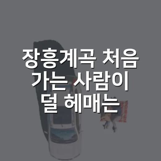 장흥계곡 처음 가는 사람이 덜 헤매는 방법 - 요약