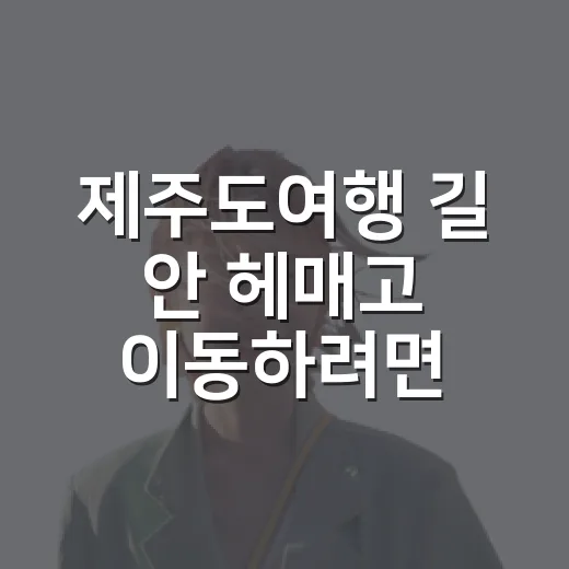 제주도여행 길 안 헤매고 이동하려면 이렇게 준비하는 방법 - 요약