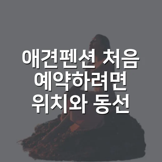 애견펜션 처음 예약하려면 위치와 동선 이렇게 확인하는 방법 - 요약