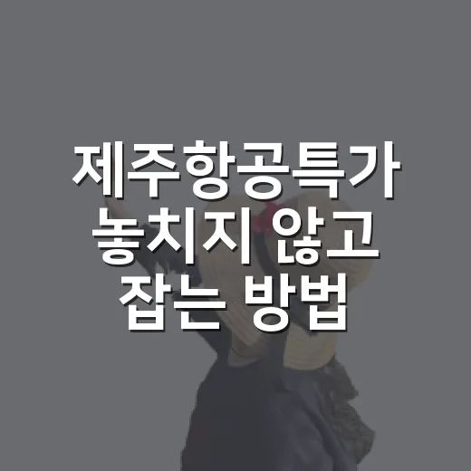 제주항공특가 놓치지 않고 잡는 방법, 공항 이동까지 같이 보는 요령 - 요약