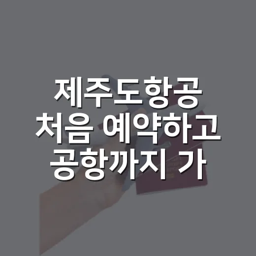 제주도항공 처음 예약하고 공항까지 가려면 이렇게 준비하세요 - 요약