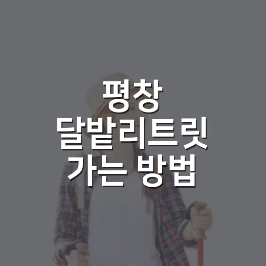 평창 달밭리트릿 가는 방법, 차 없이도 덜 헤매는 동선 잡기 - 요약