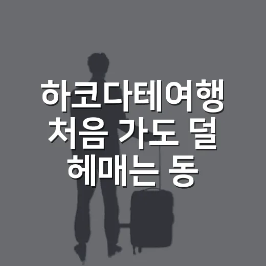하코다테여행 처음 가도 덜 헤매는 동선 짜는 방법 - 요약