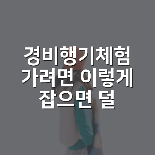 경비행기체험 가려면 이렇게 잡으면 덜 헤매요 - 요약