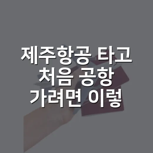 제주항공 타고 처음 공항 가려면 이렇게 움직이면 덜 헤맵니다 - 요약