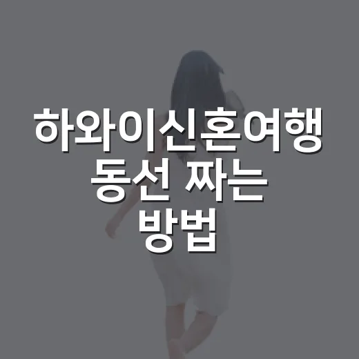 하와이신혼여행 동선 짜는 방법, 처음 가는 부부를 위한 섬 선택과 이동 팁 - 요약