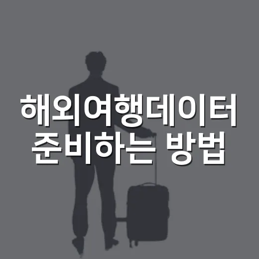 해외여행데이터 준비하는 방법, 길 찾기까지 안 끊기게 챙기려면 이렇게 - 요약