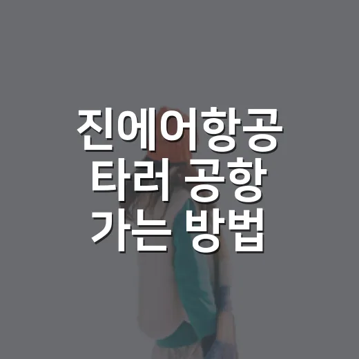 진에어항공 타러 공항 가는 방법, 초보자도 덜 헤매는 동선 잡기 - 요약