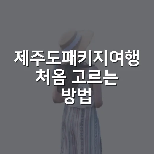 제주도패키지여행 처음 고르는 방법, 공항 동선부터 권역별 코스까지 이렇게 보면 편해요 - 요약