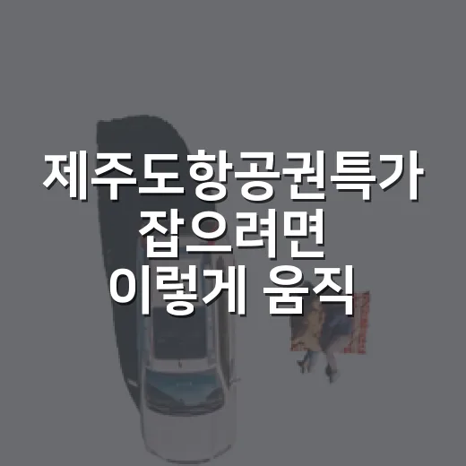 제주도항공권특가 잡으려면 이렇게 움직이면 덜 헤맵니다 - 요약