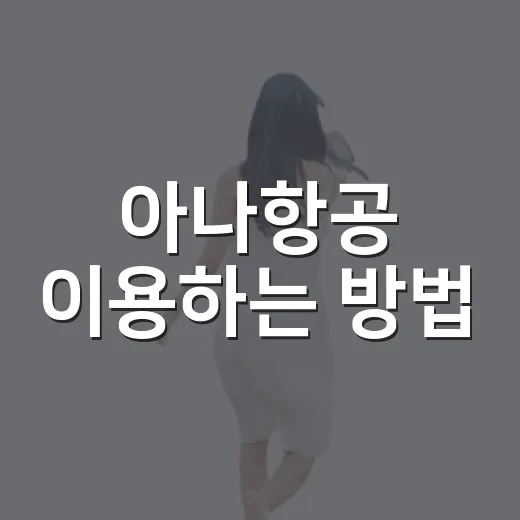 아나항공 이용하는 방법, 처음 타도 덜 헤매는 공항 동선 가이드 - 요약