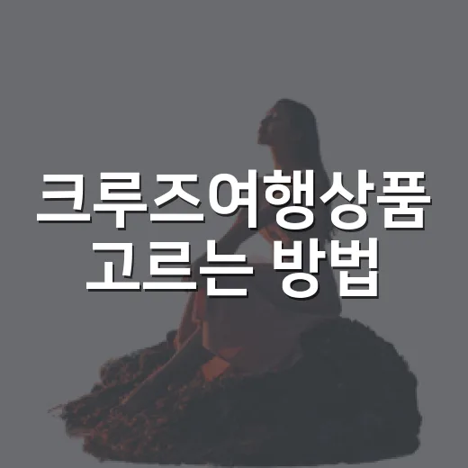 크루즈여행상품 고르는 방법, 항구 위치와 동선까지 따져보려면 이렇게 - 요약
