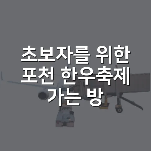 초보자를 위한 포천 한우축제 가는 방법과 주변 코스 짜는 법 - 요약