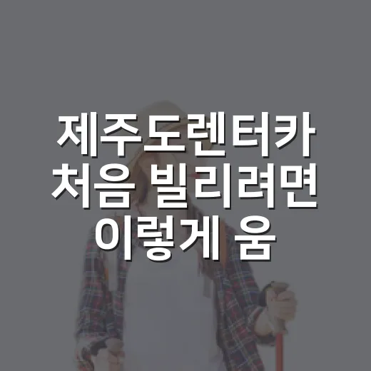 제주도렌터카 처음 빌리려면 이렇게 움직이면 덜 헤맵니다 - 요약