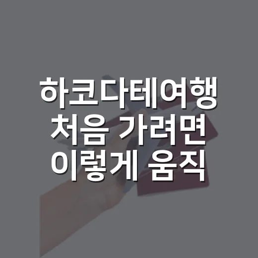 하코다테여행 처음 가려면 이렇게 움직이면 덜 헤맵니다 - 요약