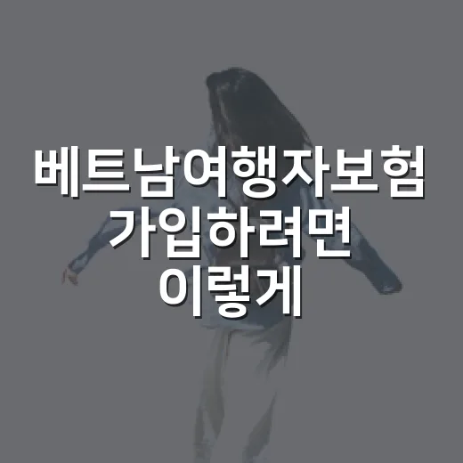 베트남여행자보험 가입하려면 이렇게: 도시 이동과 일정별 체크 방법 - 요약