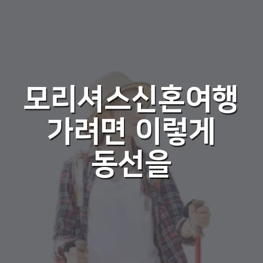 모리셔스신혼여행 가려면 이렇게 동선을 잡는 방법 - 요약