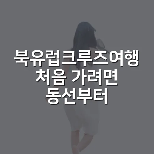 북유럽크루즈여행 처음 가려면 동선부터 잡는 방법 - 요약