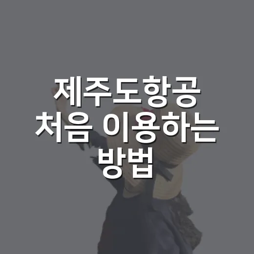 제주도항공 처음 이용하는 방법, 항공권부터 공항 동선까지 - 요약