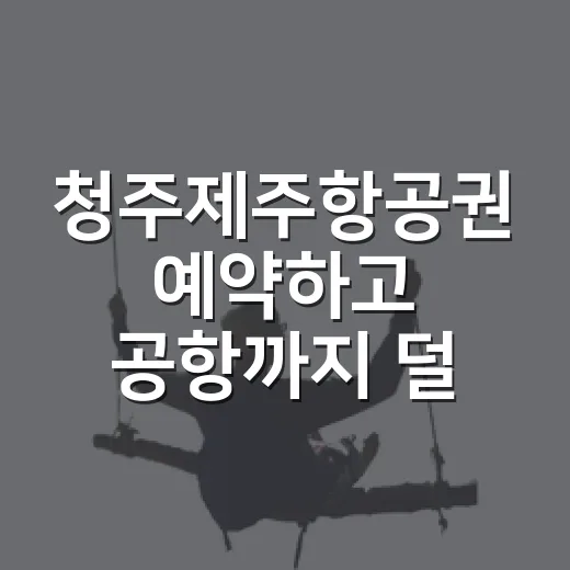 청주제주항공권 예약하고 공항까지 덜 헤매는 방법 - 요약