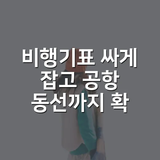 비행기표 싸게 잡고 공항 동선까지 확인하는 방법 - 요약