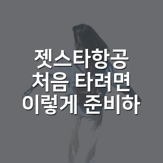 젯스타항공 처음 타려면 이렇게 준비하는 방법 - 요약