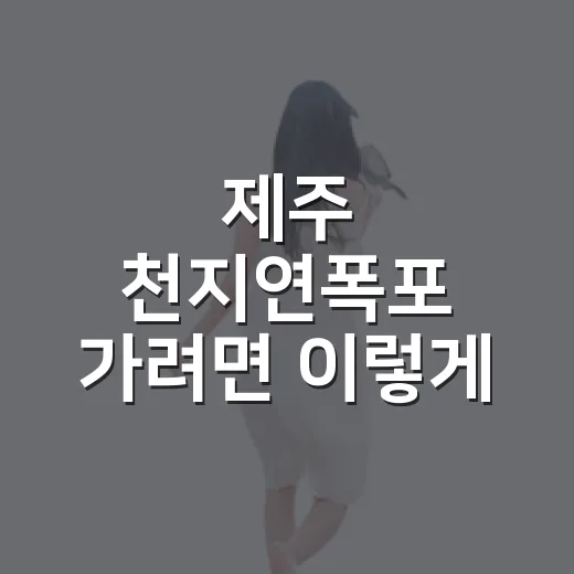 제주 천지연폭포 가려면 이렇게: 관광객 추락 사고 이후 안전하게 걷는 방법 - 요약