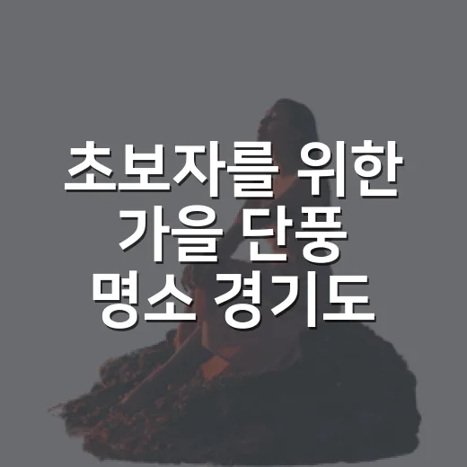 초보자를 위한 가을 단풍 명소 경기도 가는 방법 - 요약