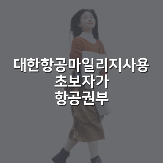 대한항공마일리지사용 초보자가 항공권부터 공항 동선까지 잡는 방법 - 요약