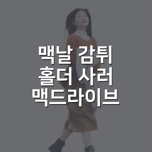 맥날 감튀 홀더 사러 맥드라이브 가는 방법 - 요약