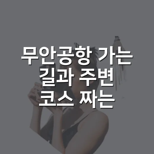 무안공항 가는 길과 주변 코스 짜는 방법 - 요약