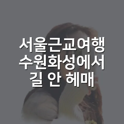 서울근교여행 수원화성에서 길 안 헤매는 방법 - 요약