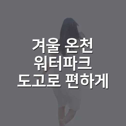 겨울 온천 워터파크 도고로 편하게 가는 방법 - 요약