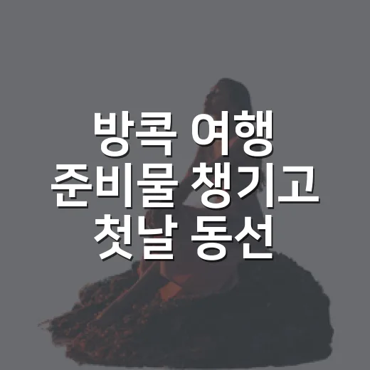방콕 여행 준비물 챙기고 첫날 동선 잡는 방법 - 요약