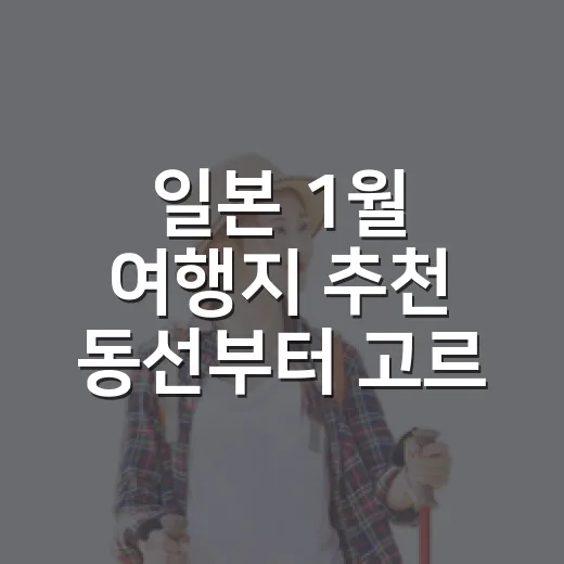 일본 1월 여행지 추천 동선부터 고르는 방법 - 요약