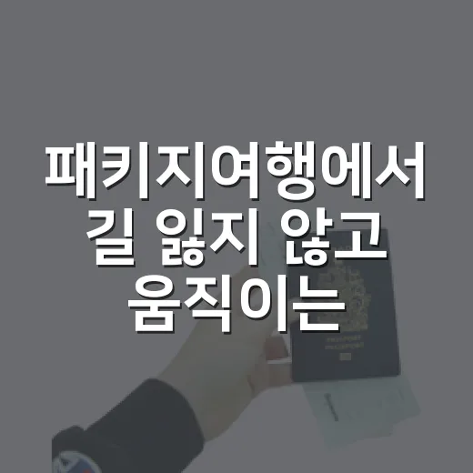 패키지여행에서 길 잃지 않고 움직이는 방법 - 요약