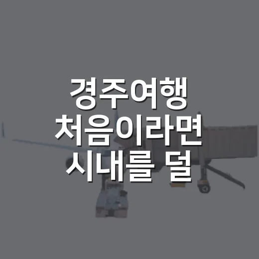 경주여행 처음이라면 시내를 덜 헤매고 걷는 방법 - 요약
