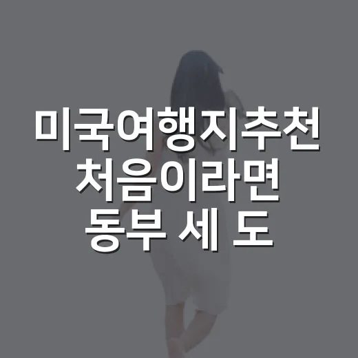 미국여행지추천 처음이라면 동부 세 도시를 잇는 방법 - 요약