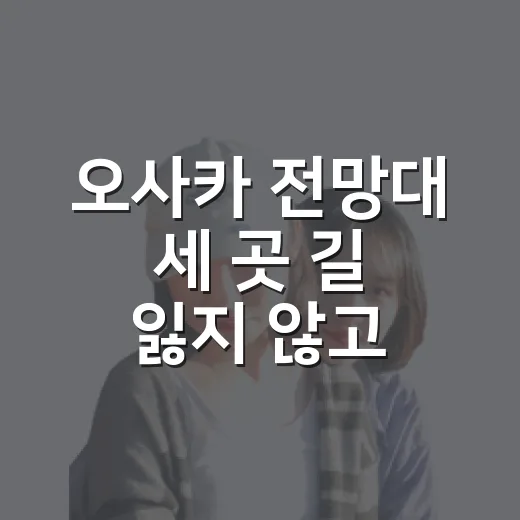 오사카 전망대 세 곳 길 잃지 않고 가는 방법 - 요약