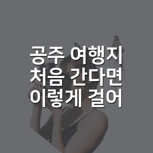 공주 여행지 처음 간다면 이렇게 걸어보세요 - 요약