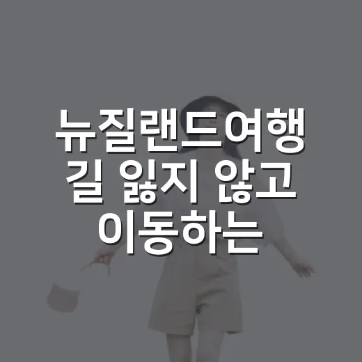 뉴질랜드여행 길 잃지 않고 이동하는 방법 - 요약