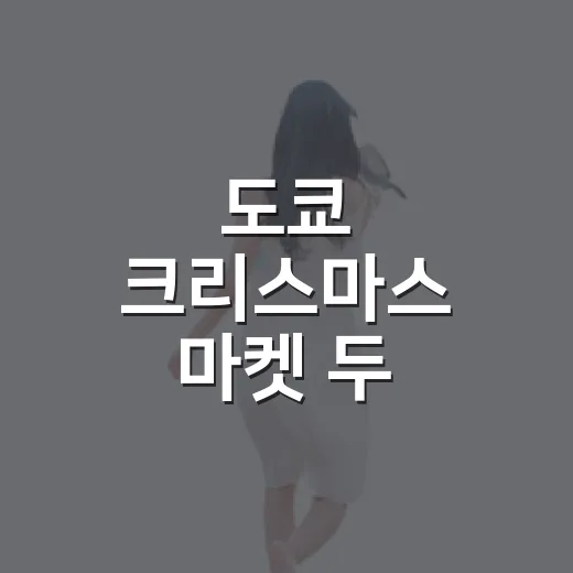 도쿄 크리스마스 마켓 두 행사장 찾아가는 방법 - 요약