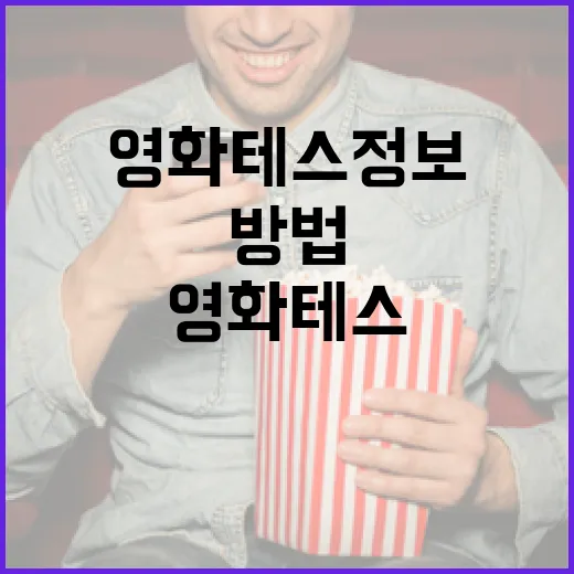 영화 테스 정보를 알차게 활용하는 방법 - 요약